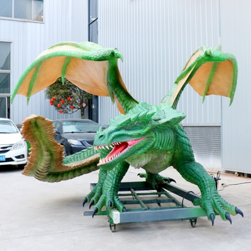 仿真奇幻绿龙定制造型产品